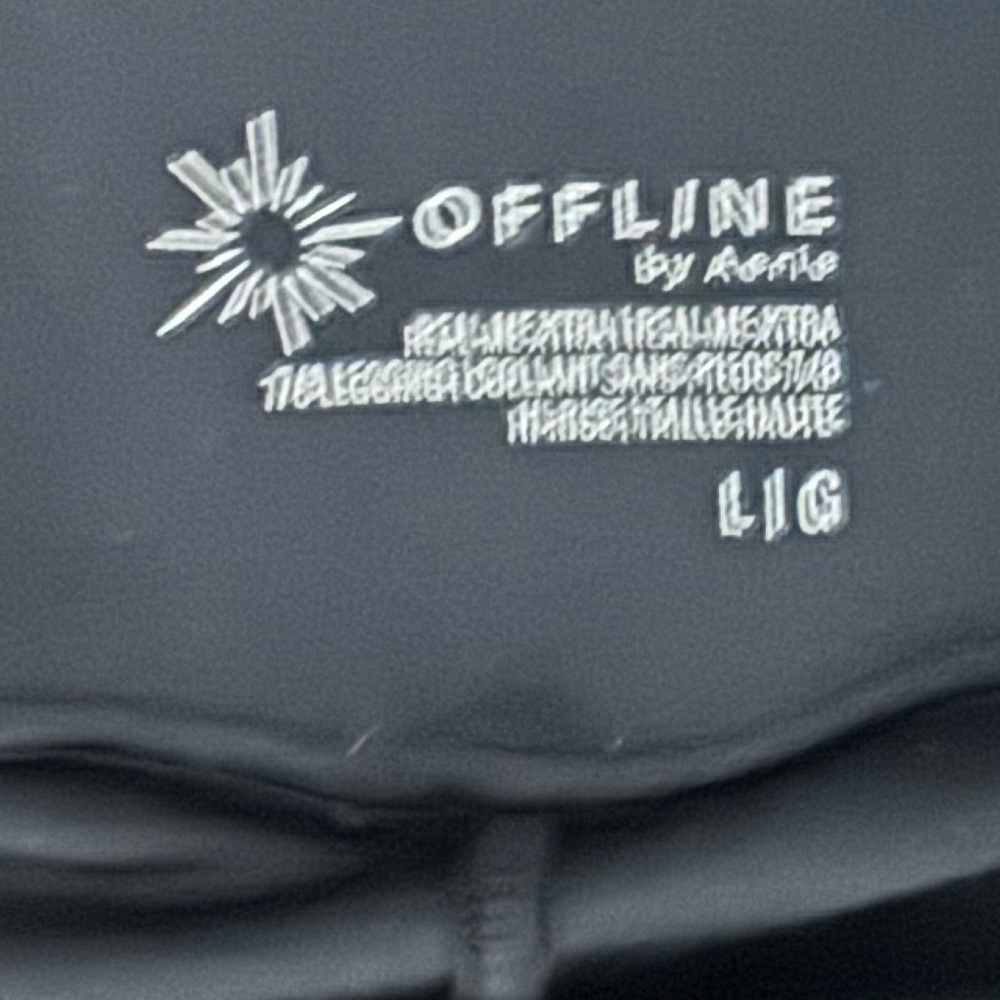 Offline By Aerie Real Me Xtra 7/8 Leggings Black Size Large - Picture 4 of 7